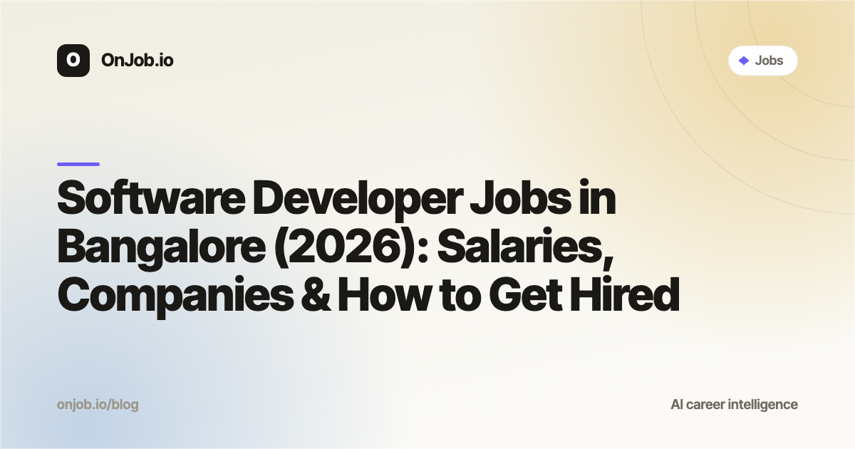 Software Developer Jobs in Bangalore (2026): Salaries