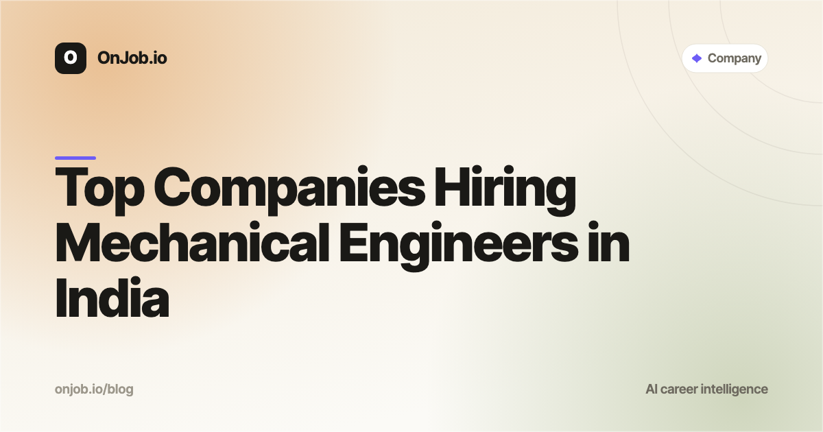 Top Companies Hiring Mechanical Engineers in India